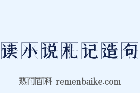 读小说札记造句是什么意思的图片